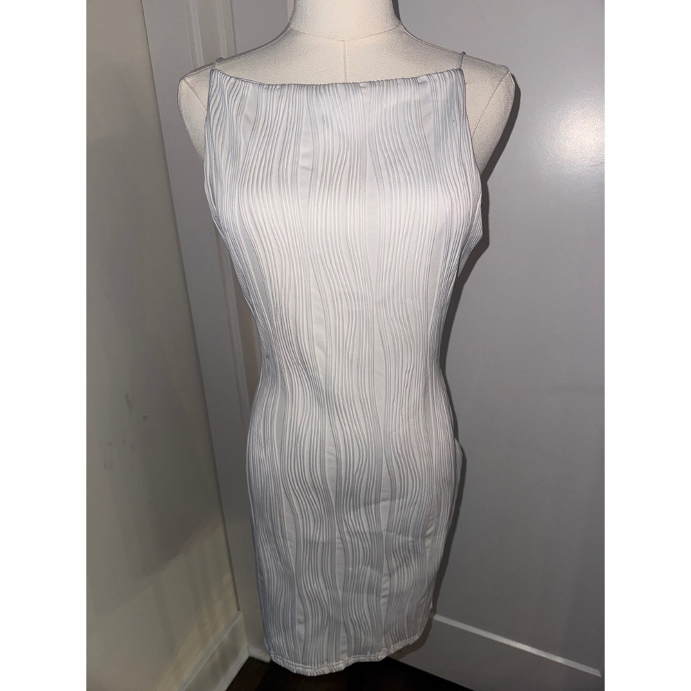Thatssofetch White Textured Bodycon Mini Dress Sp… - image 3